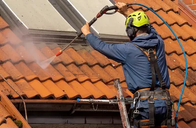 Démoussage et hydrofuge de toiture à Saponay